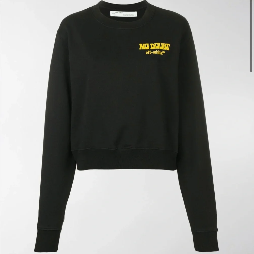 Off-White Black Sweatshirt “No Doubt” “Woman” size small - Picture 4 of 8
